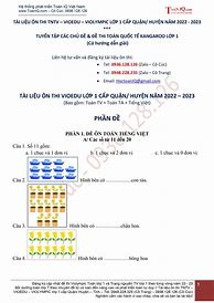 Đề Thi Vioedu Lớp 1 Cấp Trường Năm 2023